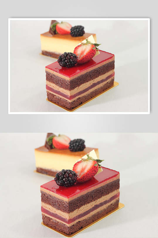 新鲜美味水果甜点蛋糕切件图片