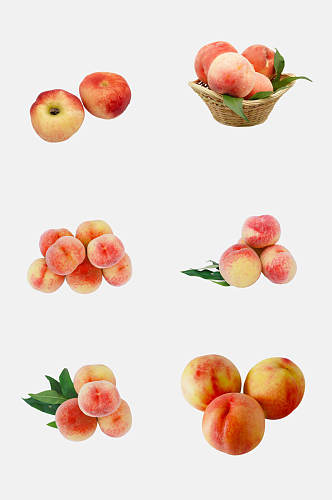 美味水果桃子免抠素材
