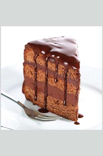 巧克力甜点蛋糕切件图片