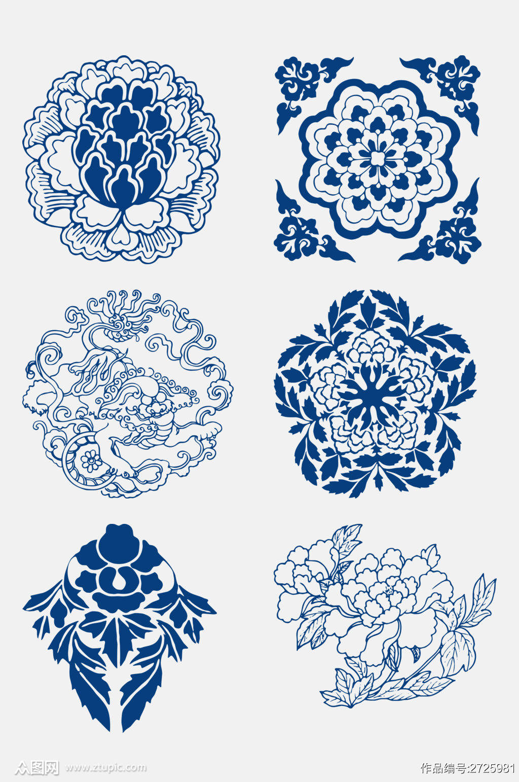 精致古代青花瓷图案花纹免抠元素模板下载 编号 众图网 精致古代青花瓷图案花纹免抠元素模板下载 编号 众图网