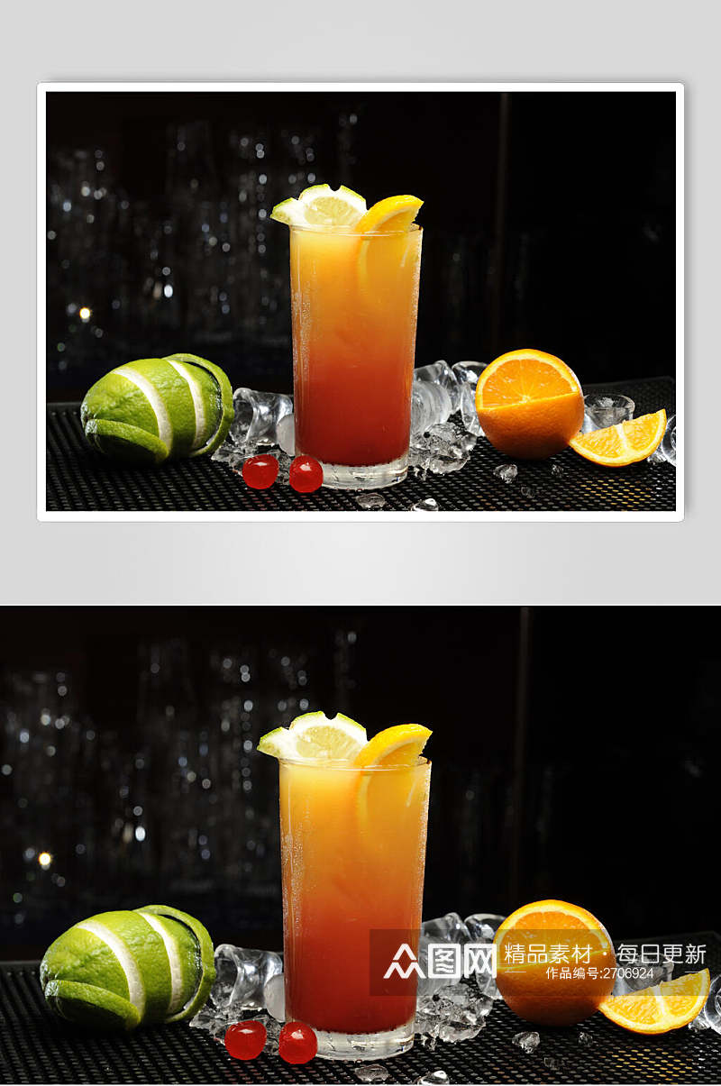 冰镇橙子橙汁食品摄影图片素材