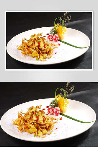 香酥小蟹食物摄影图片