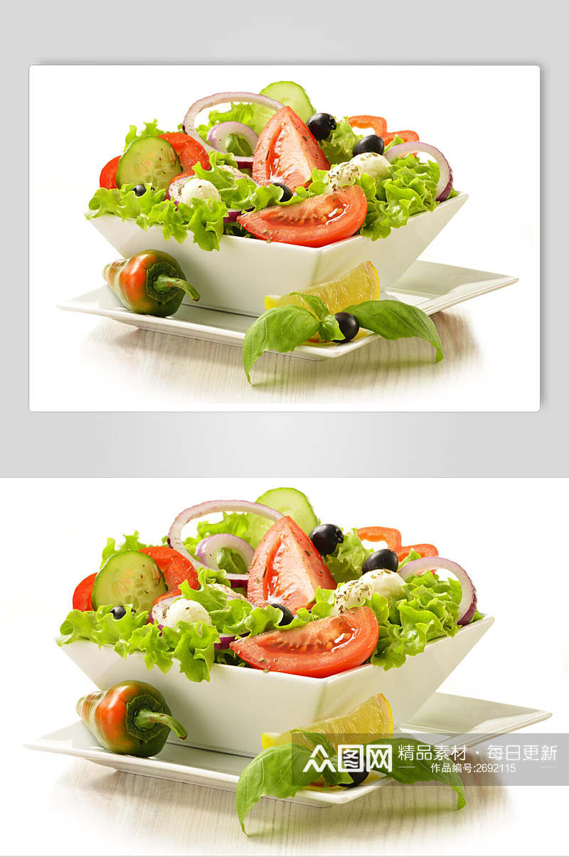 蔬菜水果沙拉摄影图片素材