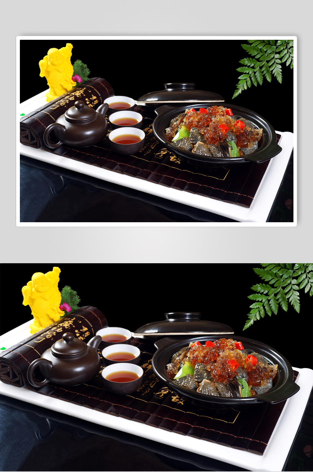 特色乌鸡杏油煲图片素材