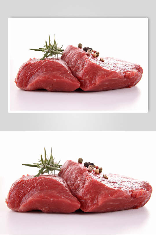新鲜肉片猪肉食物摄影图