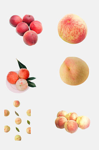 新鲜美味水果桃子免抠素材
