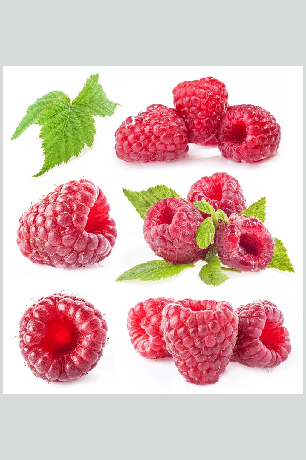 白底红润水果图片素材