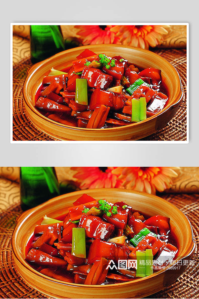 筒笋红烧肉图片素材
