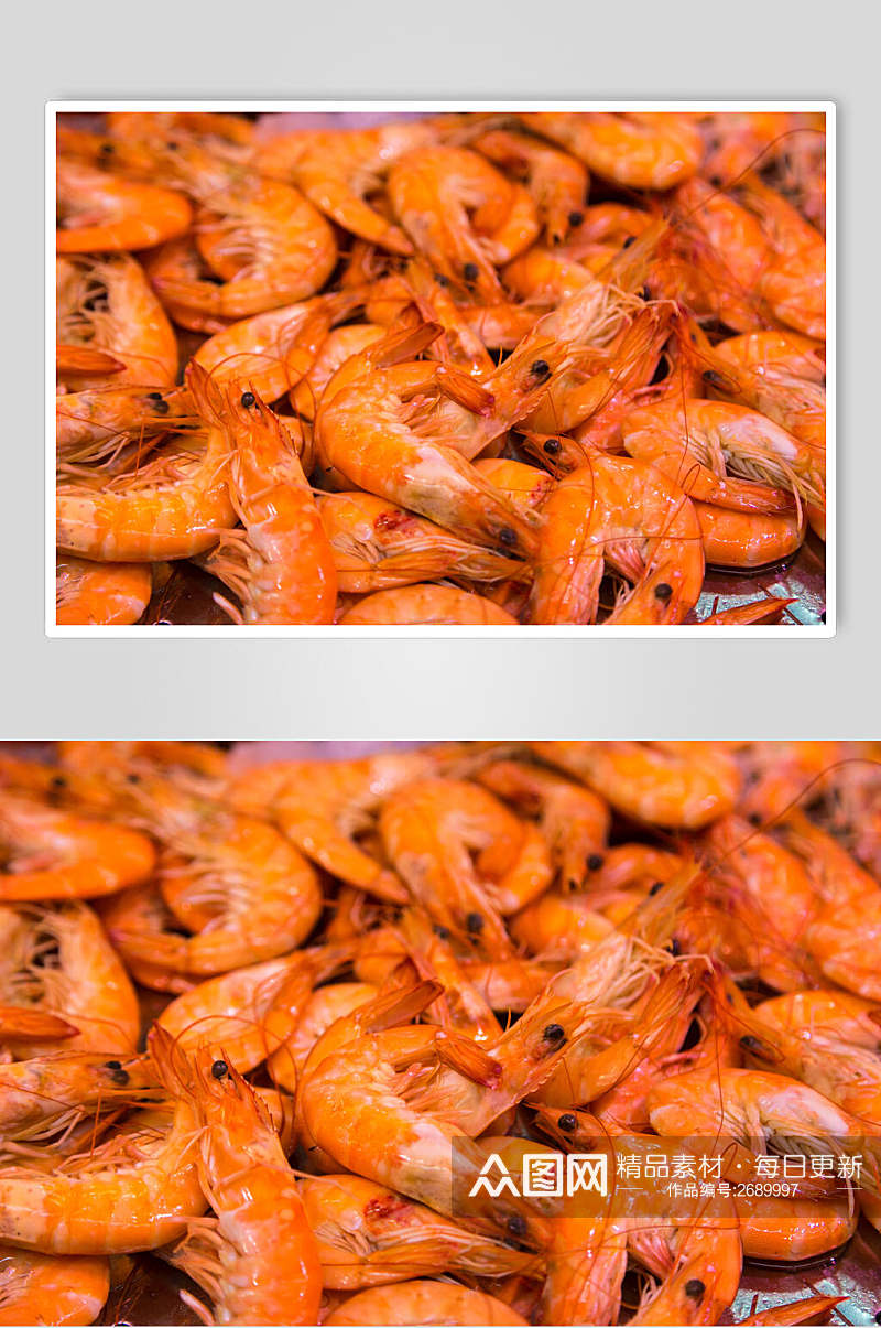 海鲜明虾虾仁食物高清图片素材