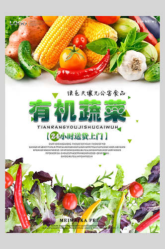 绿色有机水果蔬菜生鲜海报