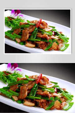 湘煎小炒肉食物摄影图片