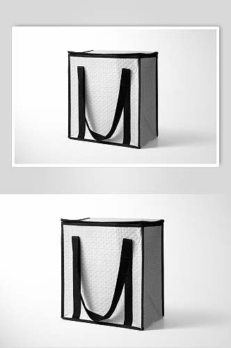 长方形立体购物袋盒子样机