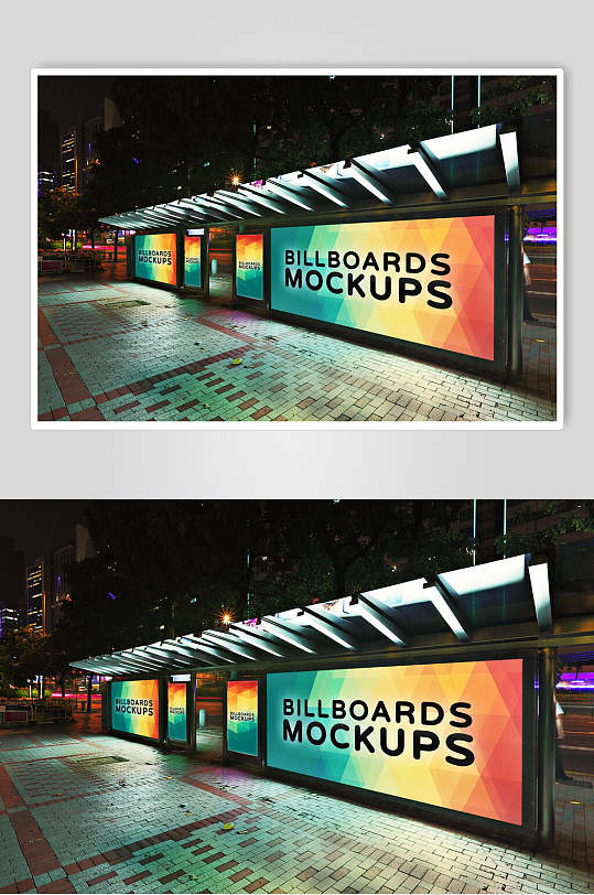 发光街头LED灯箱地铁广告牌样机
