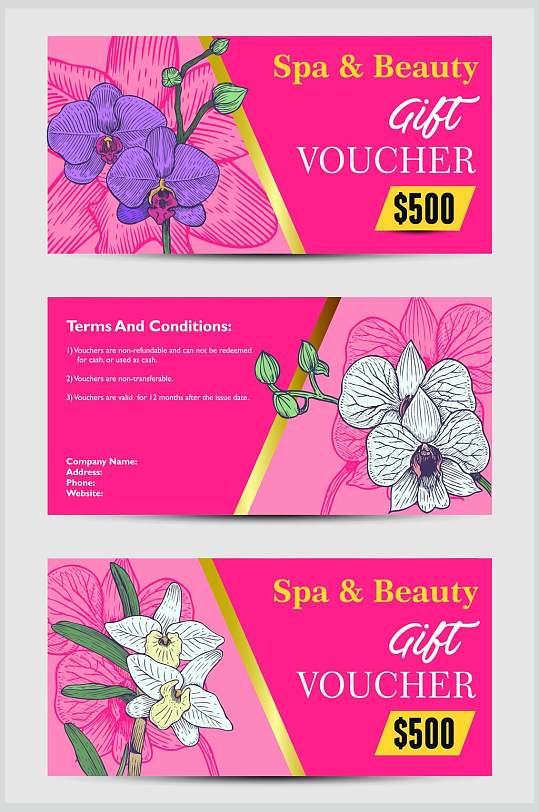 花朵优惠券图片-花朵优惠券设计素材-花朵优惠券模板下载-众图网