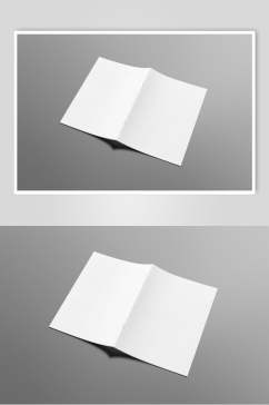 纯白色两折页办公用样机