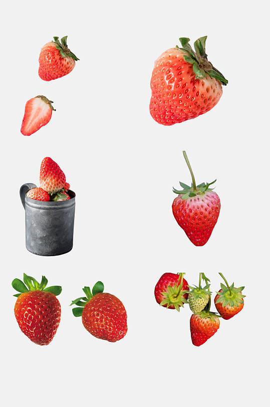 健康美味水果草莓免抠素材 元素
