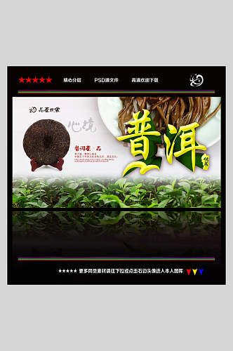时尚普洱茶宣传海报