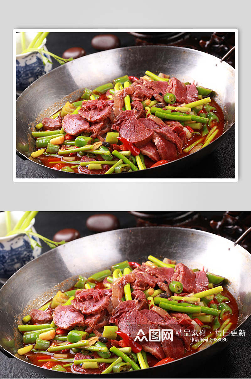 干锅竹笋牛肉图片素材