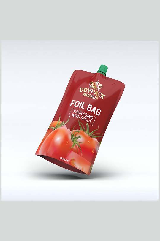 创意西红柿酱食品袋包装样机