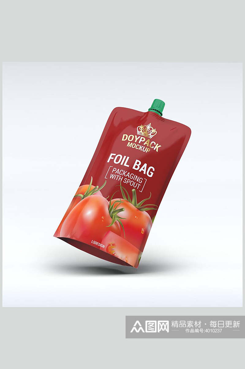 创意西红柿酱食品袋包装样机素材