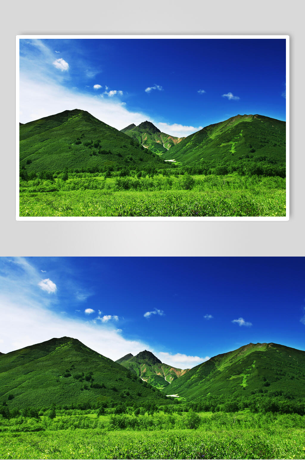 清新山河景色高清图片素材