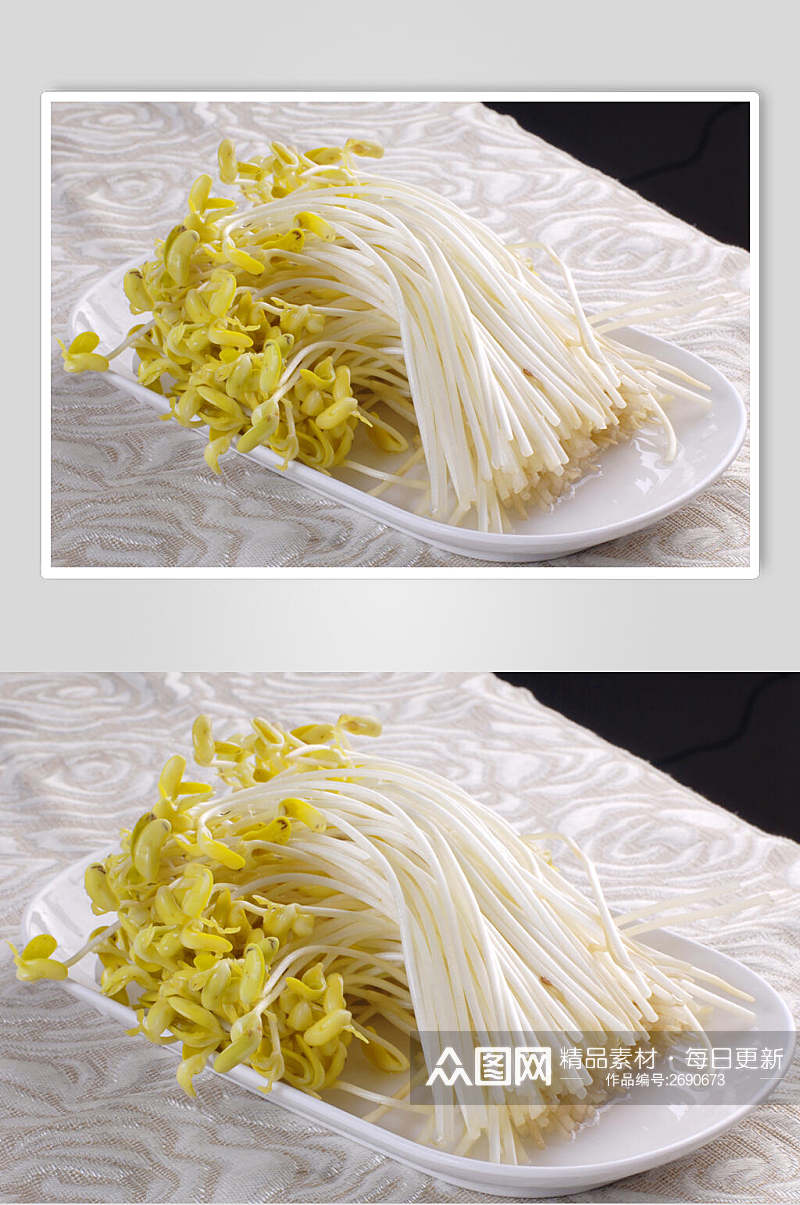 素菜豆芽食物高清图片素材