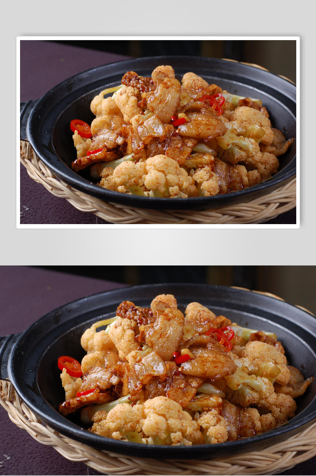香辣热干锅花菜图片素材