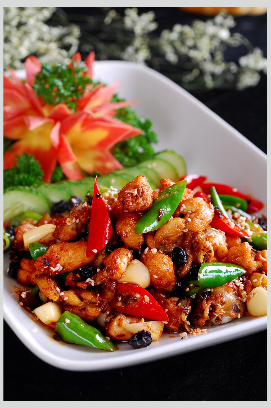 香辣美味小煎鸡图片素材