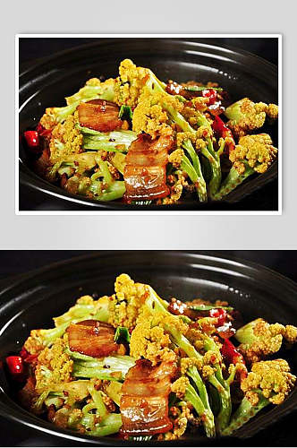 砂锅花菜食品高清图片
