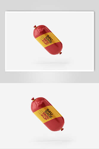 红色香肠包装样机