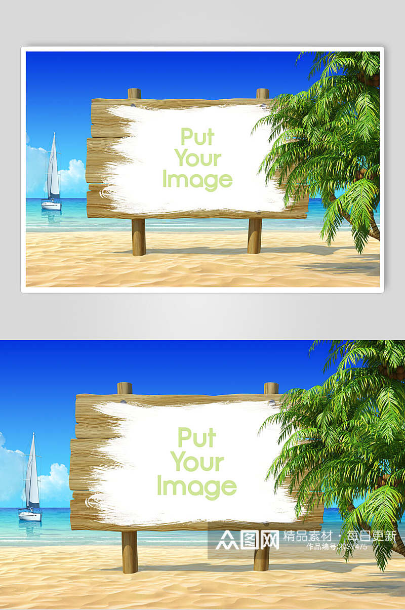 招牌海边沙滩摄影图片素材