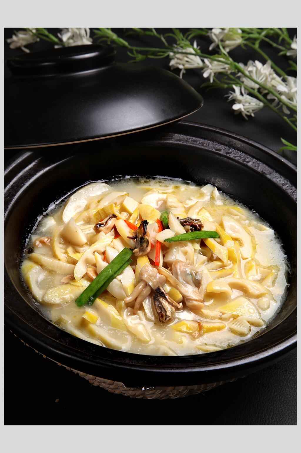 二婶春笋煲食物图片素材