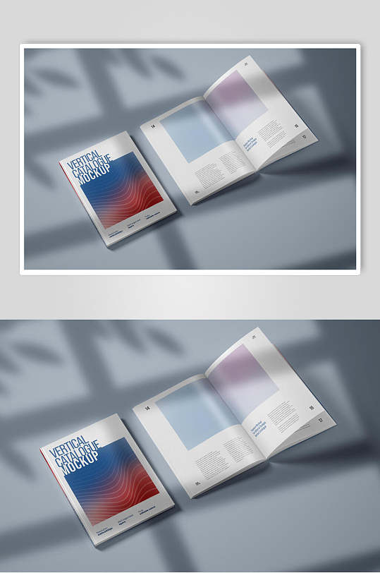 翻页书本杂志样机-众图网
