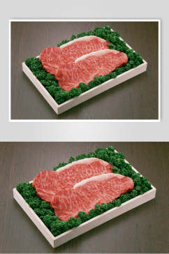 新鲜肉片食材摄影图