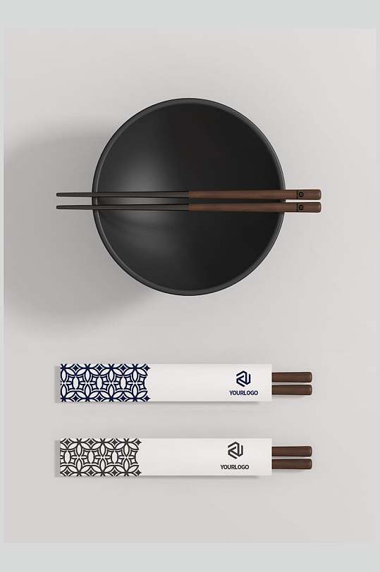 碗筷子餐具样机
