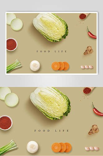 绿色蔬菜美食海报