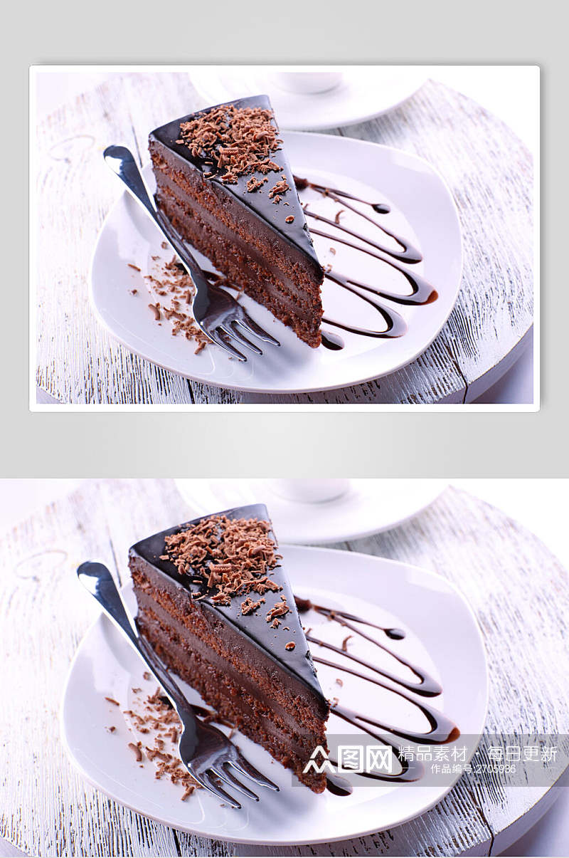 精选巧克力吐司蛋糕高清图片素材