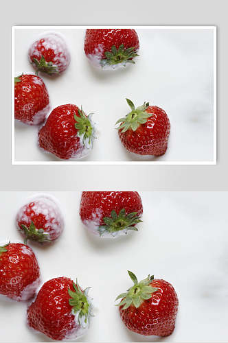 奶油草莓水果食品图片