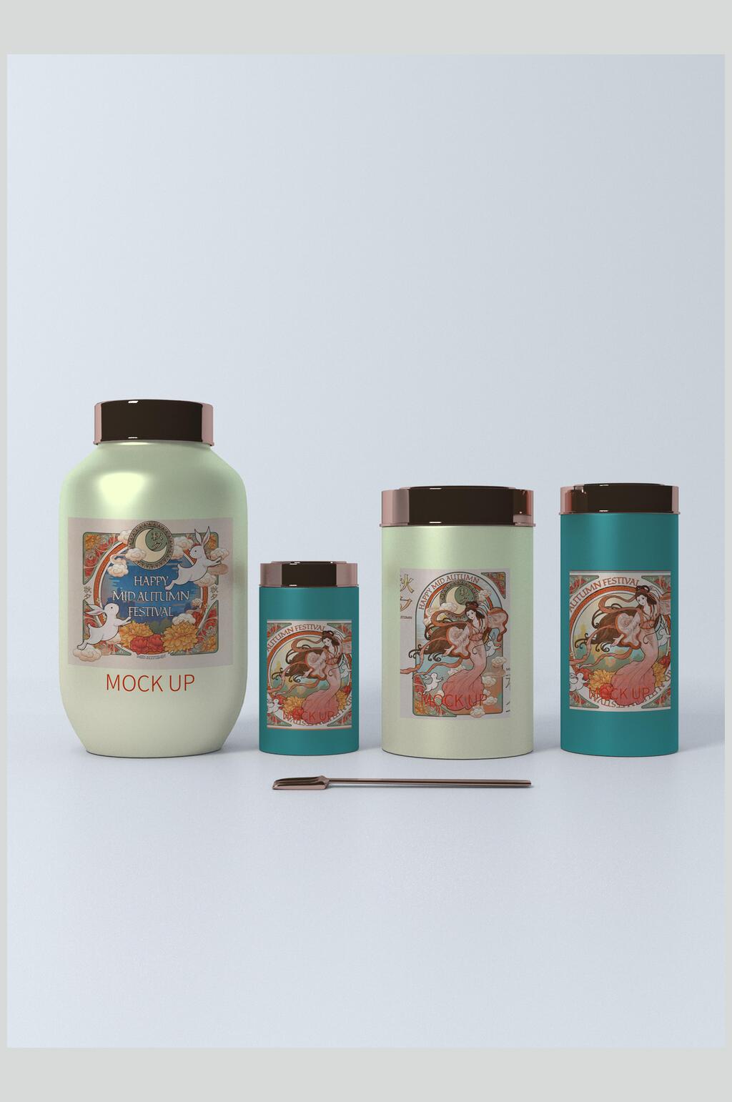 简约茶叶样机素材