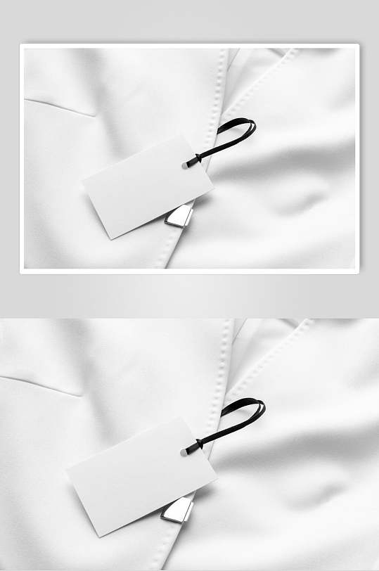 白大褂服装标签样机