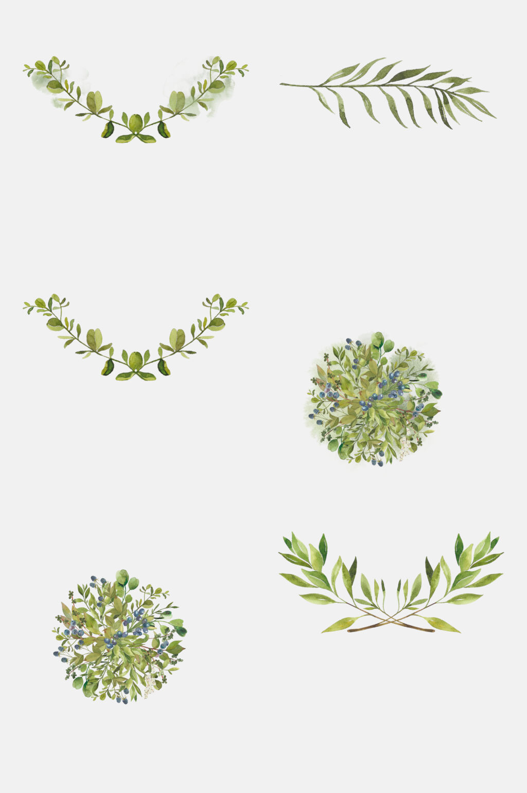 清新创意森系树叶免抠元素