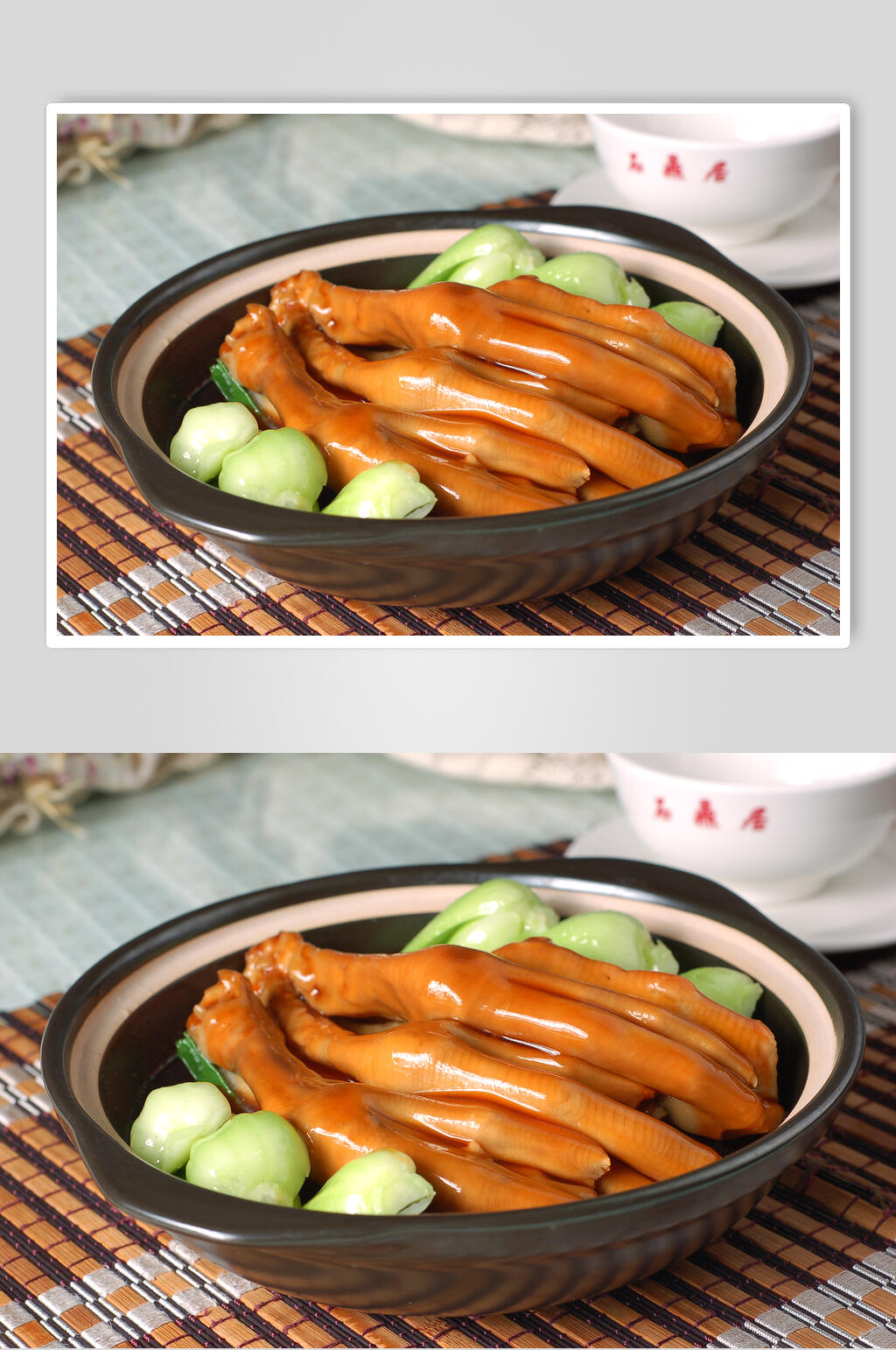 热鲍汁鹅掌煲图片素材