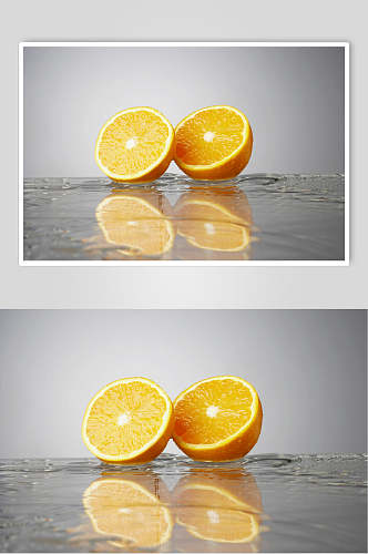 清新橙子水果图片