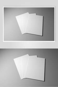 长方形纸张书本样机