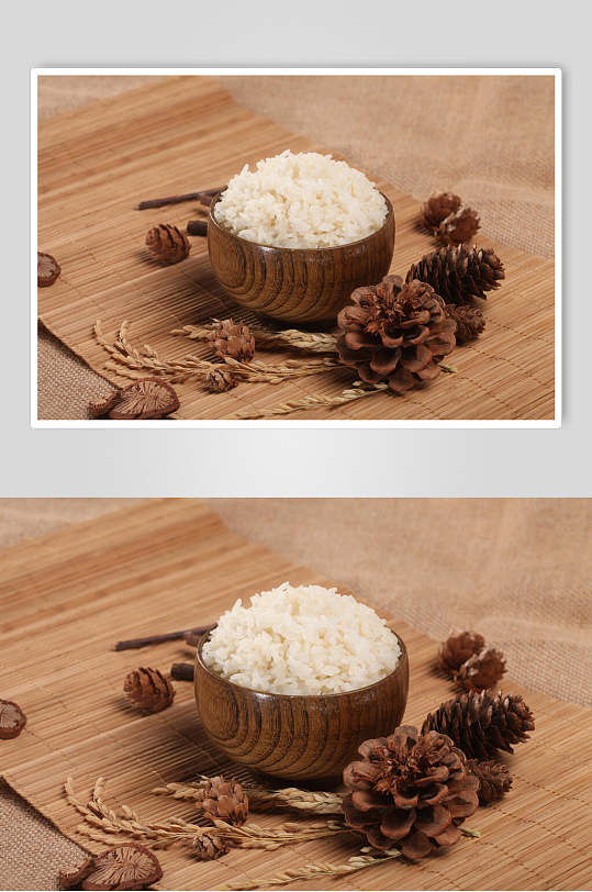 品质白米饭食物图片