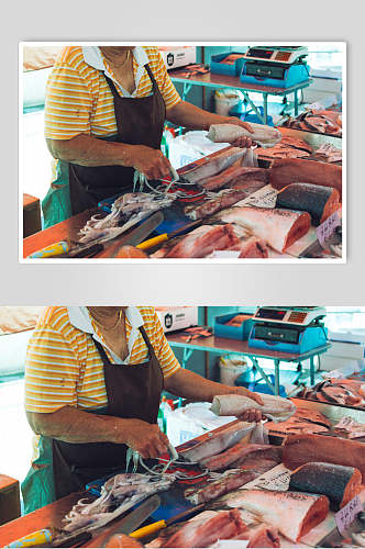 市场水产品海鲜餐饮摄影图片