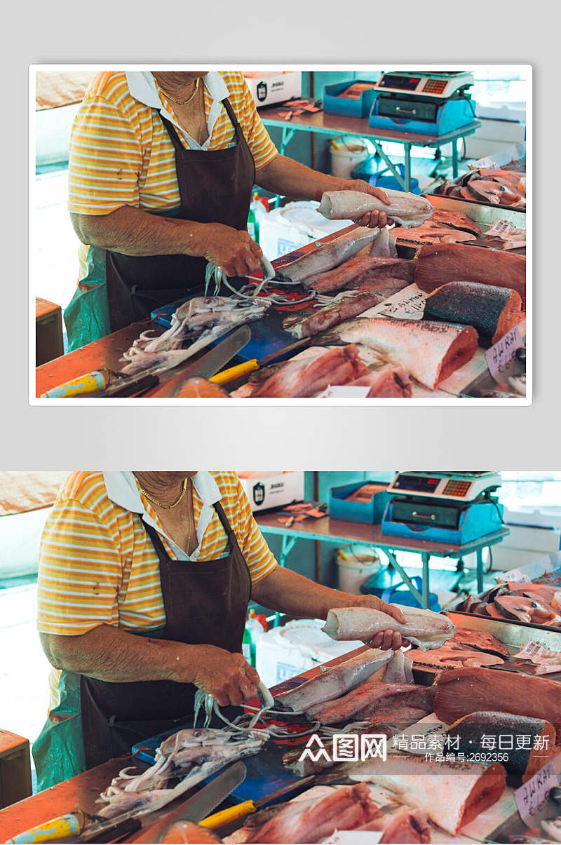 市场水产品海鲜餐饮摄影图片素材