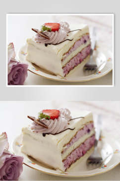 精品美味草莓甜点蛋糕切件图片