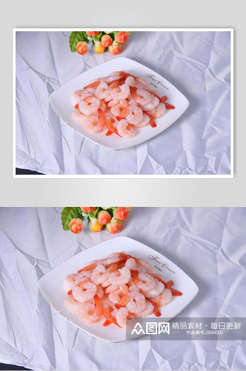 明虾虾仁食物高清图片素材