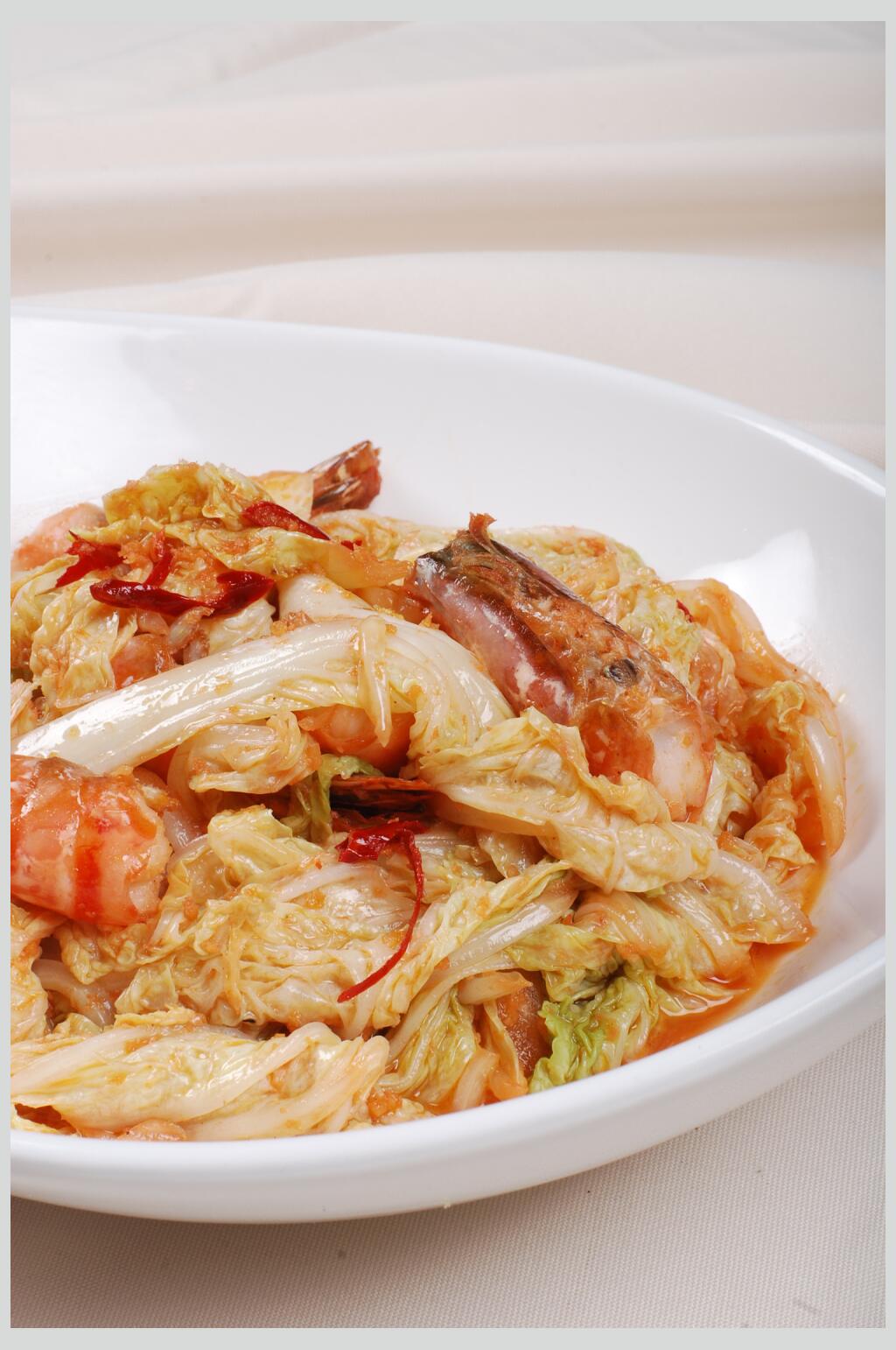 鲜虾辣白菜食物图片素材